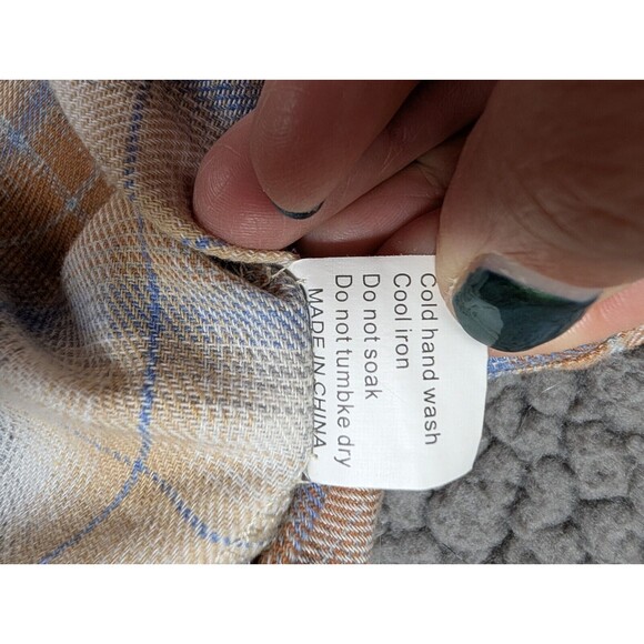 Princess Polly Plaid Oversized Flannel Button-up Shirt Shacket Size S/M - Picture 9 of 10